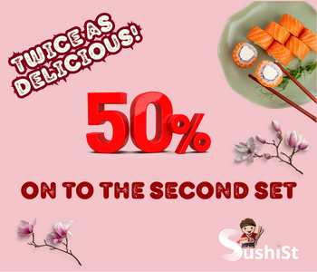 50% discount on the second set!
