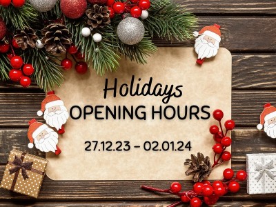 Holidays opening hours